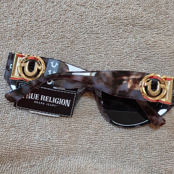NWT True Religion Sunglasses Wide Cat Eye Tortoise TR57990-1EP-S - Picture 1 of 4